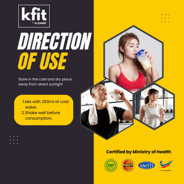 [Short Expiry] Kfit Xlim Whey Protein Matcha Green Tea Milk Tea Boost Energy Burn Fat  Lower Cholesterol