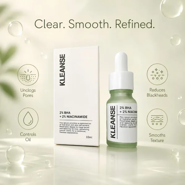 KLEANSE BHA Niacinamide Serum Oil Control Anti Acne Dark Spot Remove Whiteheads Blackheads
