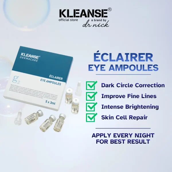 KLEANSE Eclairer Eye Ampoules Eye Serum Eye Care Hydration Under Eye Treatment Dark Circle Correction
