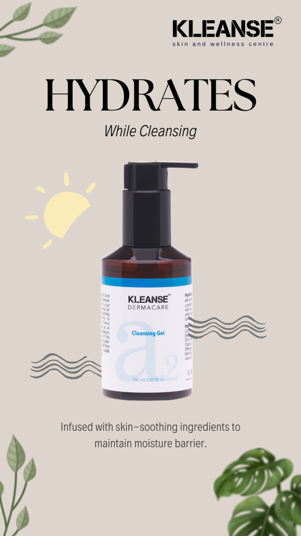 KLEANSE Cleansing Gel Hydrating Moisturize Smooth Skin Face Wash Sensitive Skin Oil Control