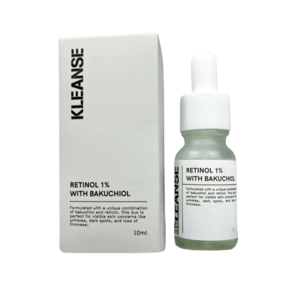 KLEANSE Retinol 1% With Bakuchiol Serum For Sensitive Skin Anti Aging Brightening Whitening Collagen
