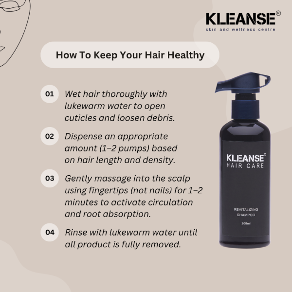 KLEANSE Revitalizing Hair Strengthening Shampoo Anti Dandruff Anti-Hair Fall Hair Growth Support