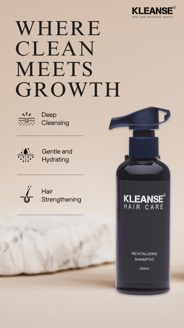 KLEANSE Revitalizing Hair Strengthening Shampoo Anti Dandruff Anti-Hair Fall Hair Growth Support