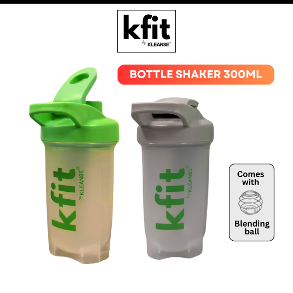 Kfit by KLEANSE Shaker Bottle Cup For Protein Powder Blending Ball Leakproof Smoothie Mixer BPA Free