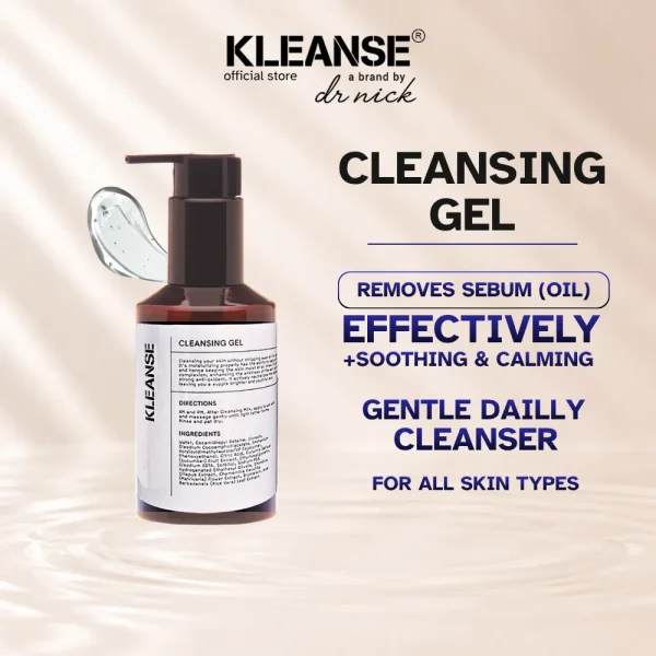 KLEANSE Cleansing Gel Face Wash Gentle Cleanser Hydrating Gel Remove Dirt Excess Oil
