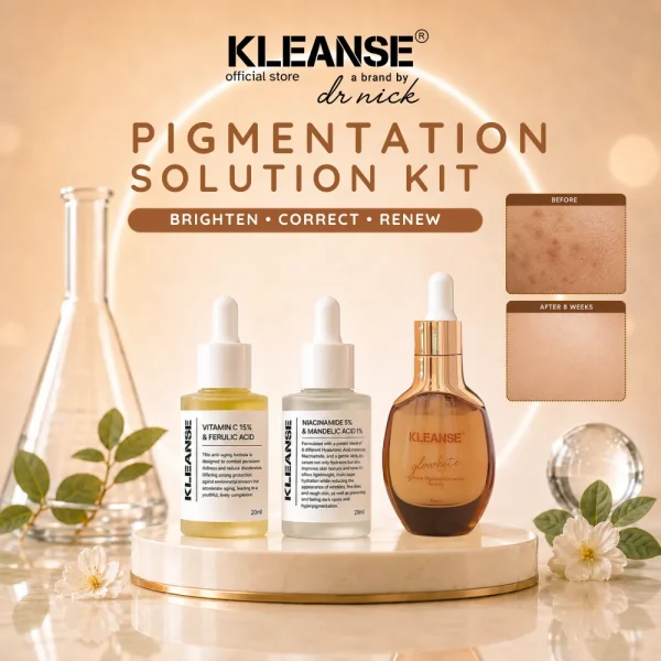 KLEANSE Pigmentation Solution Kit Correct Pigments Fades Dark Spots Brightens Dull Skin