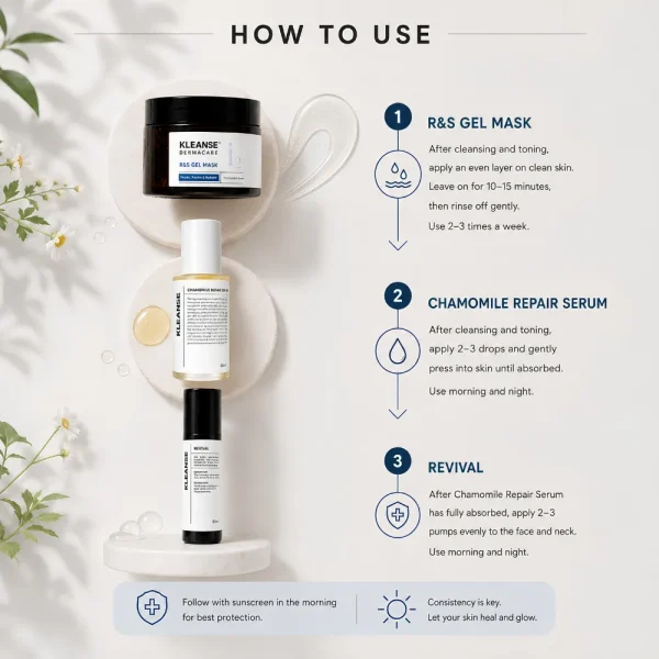 KLEANSE Sensitive Skin Solution Kit | Calm, Repair & Strengthen Skin Barrier (3-Step Routine)