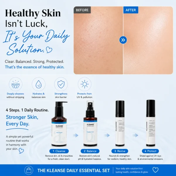 KLEANSE Daily Essential Healthy Skin Every Day Bundle Kit